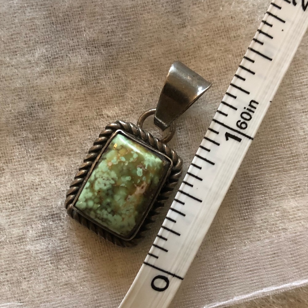 Vintage Turquoise Necklace Charm (pale green)